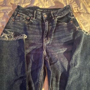 American Eagle Outfitters Men's Distressed Dark Blue Jeans